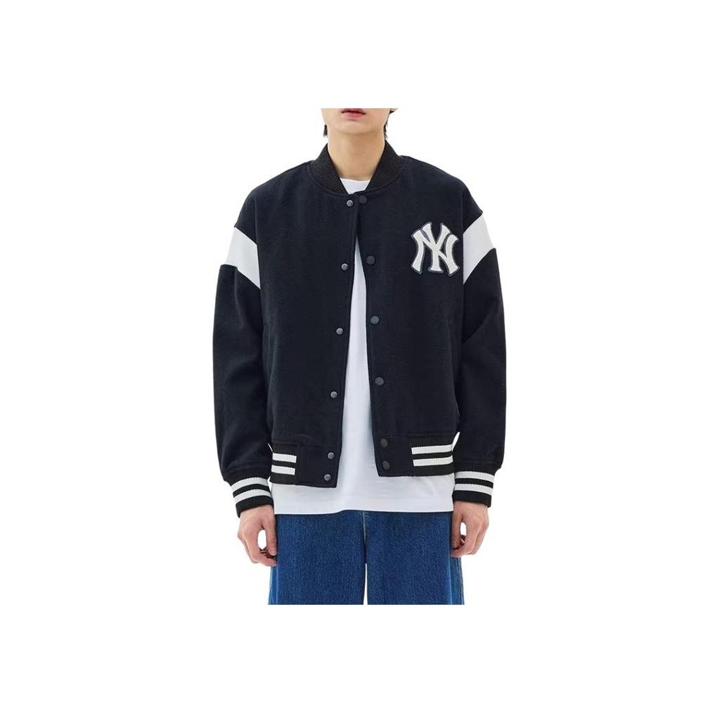New MLB College Style Series Baseball Jacket Unisex Black 3AJPV0934-50BKS