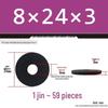 Blackened Thickened Metal Flat Washer Spacer, Round, M3-M42