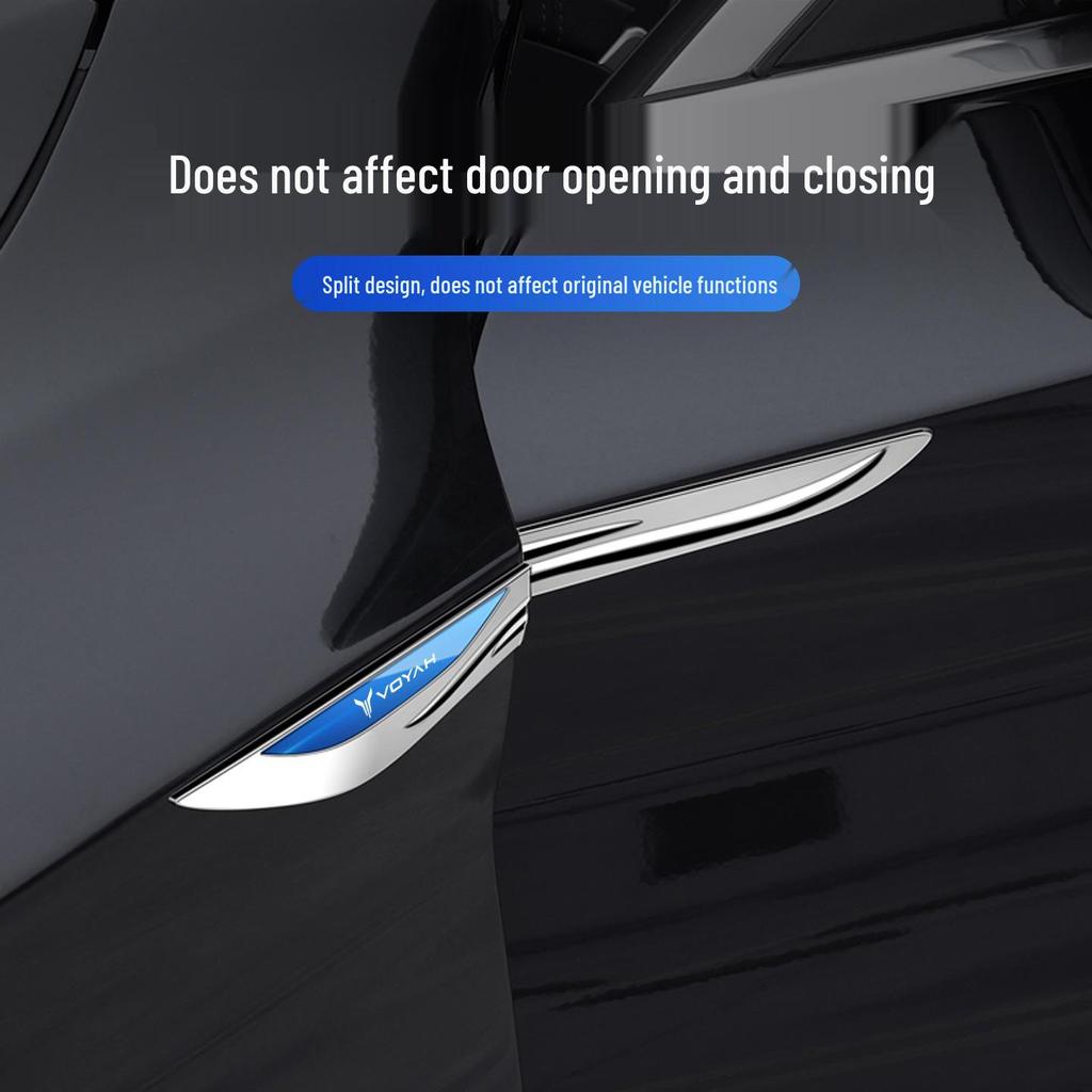 Lantu Zhiyin Zhuiguang FREE Mengxiangjia Stainless Steel Car Fender Blade Sticker