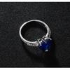 Buyee   CopperFemale Fashion Ring Finger Blue Crystal Ring for Women Classic Fine Jewelry Gift