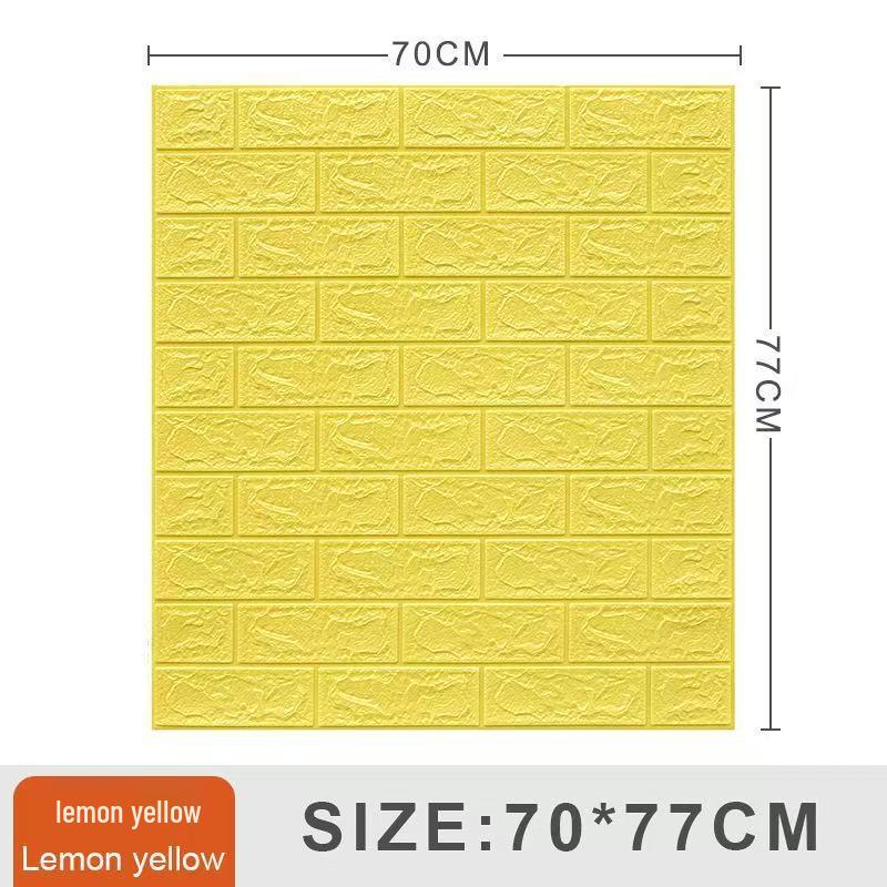 3D Soundproof XPE Foam Wall Sticker: Waterproof, Anti-collision, Soft Self-adhesive for Children's Rooms & Kindergartens