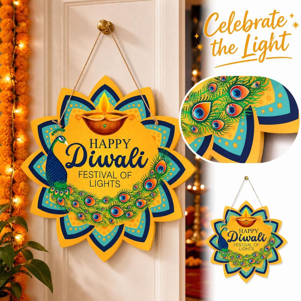 Door Hanging Sign Indian Festival Party Decorations for Home