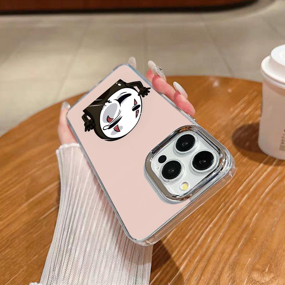 Cartoon H-Hayao M-Miyazaki Phone Case For Iphone 17 16 15 14 13 12 11 Pro Max Xr Air Plus Silicone Cover Silver Hard Shell Cove