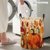 Collapsible Laundry Basket Large Round Waterproof Fabric Hamper Dirty Clothes Storage Bin Toy Organizer with Handles