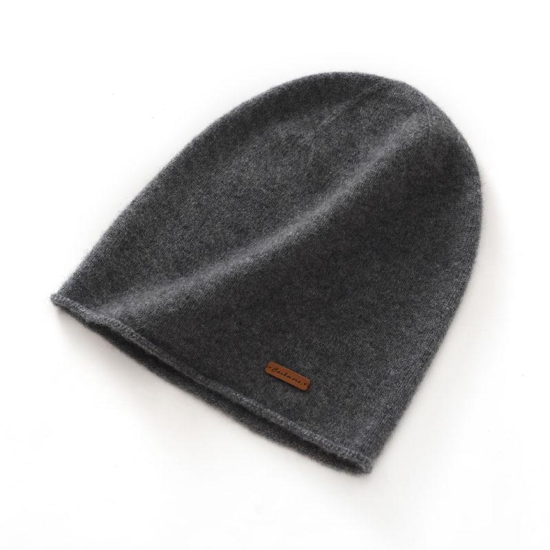 Women's 100% Pure Cashmere Knitted Bucket Hat - Autumn/Winter Warm, Face-Slimming, Thickened Style