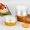 10Pcs Round Baking Cups Aluminum Foil With Lids Reusable Cupcake Cups Desserts Cake Pudding Jello Cups Kitchen Tools