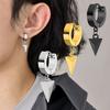 1-10 Pair Punk Geometric Minimalist Black Stainless Steel Hoop Earrings for Ladies Modern Daily Trendy Huggie Jewelry 2025 New