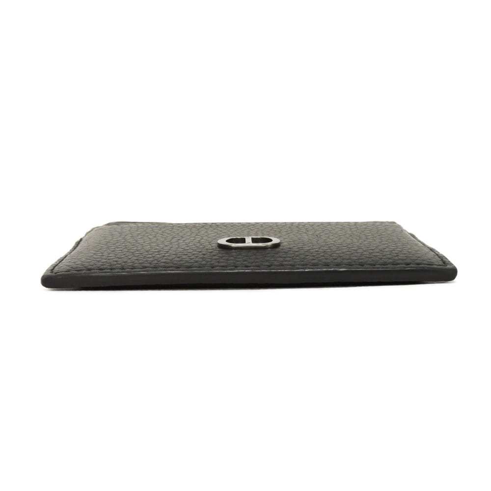 Used 10656 CD Icon Card Holder 2ESCH135CDI_H00N 7946 Current Icon Signature Grain Calfskin Pass Case/Business Card Logo