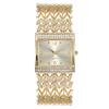 Women's Fashion Square Dial Quartz Bracelet Watch with Diamonds