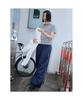 Saendeusaundeu (Unisex) Mesh Joggers Navy