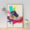 Popular Sports Shoes, Basketball Shoes, Street Graffiti Wall Art Posters, Fashionable Home Decoration, Oil Painting, Mural Printing