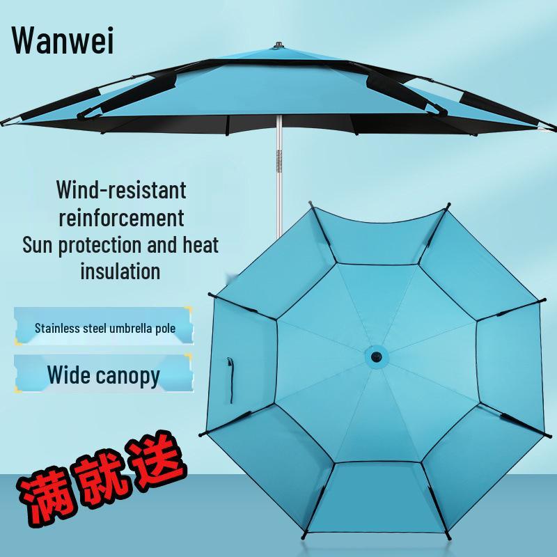 Large Outdoor Fishing Umbrella: Rainproof, Sunshade, Folding, Thickened, UV Protection