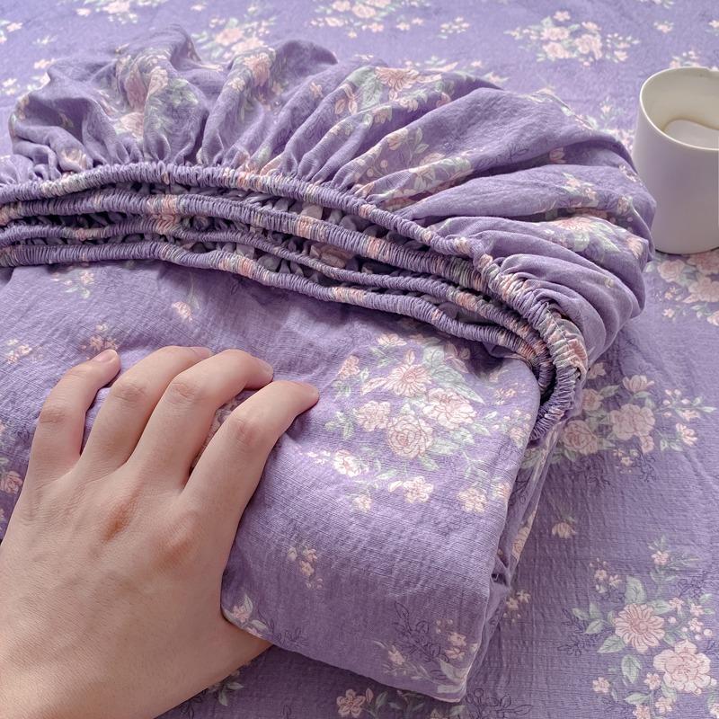 Double Layer Cotton Bed Sheet Full Wrap Mattress Protector Cover Soft Touch All Season Safe For Baby And Maternity