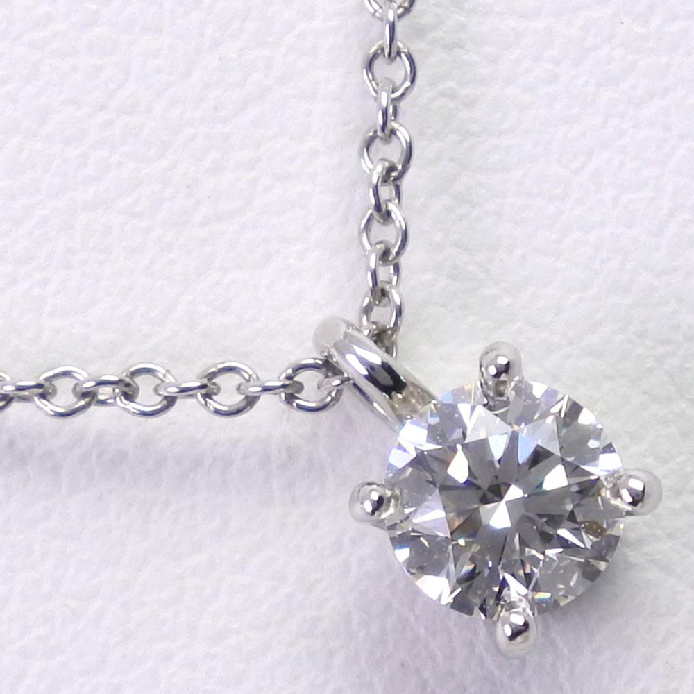 TIFFANY&Co. Necklace Solitaire 0.3ct Pt950Platinum/diamond 2.5g Women Used