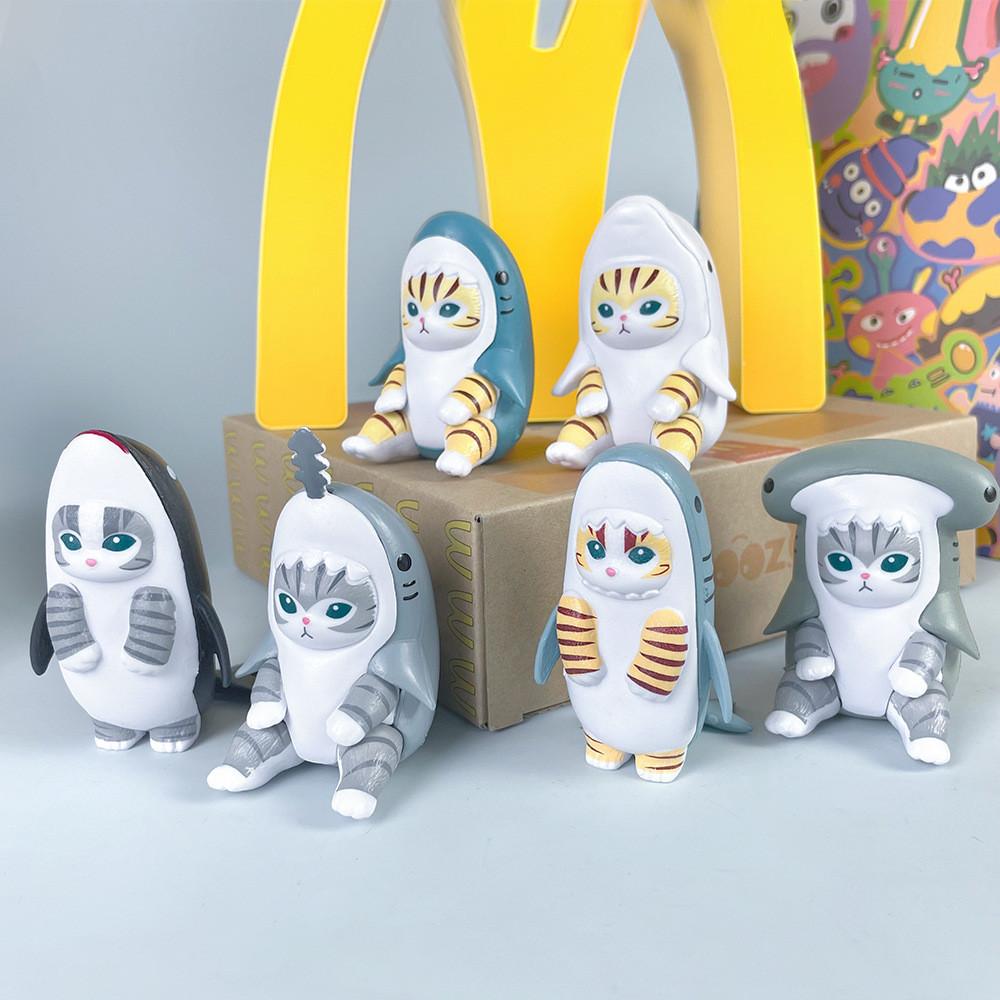 Mofusand Shark Cat Series Pvc Action Figures Model Toys Desktop Gifts Decoration