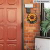 2D Flat Aluminum 7.87 Inch X 7.87 Inch Sunflower Pattern Wall Decoration, Rustic Style, Suitable for Gardens, Farmhouses, Cafes, Living Rooms