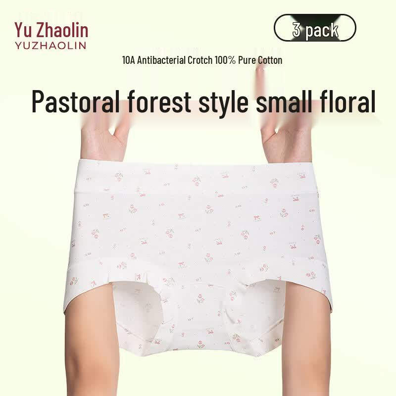 Yuzhaolin Women s Antibacterial Pure Cotton High-Waist Briefs 2XL
