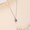 Natural Diamond Necklace Platinum February Birthstone Amethyst Single Natural Stone Pt950 White Day Day Birthday Anniversary Wedding Women Popular