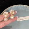Temperament Fashion Pearl Flower dangle Earrings  for Women Girl Gift Jewelry Wholesale