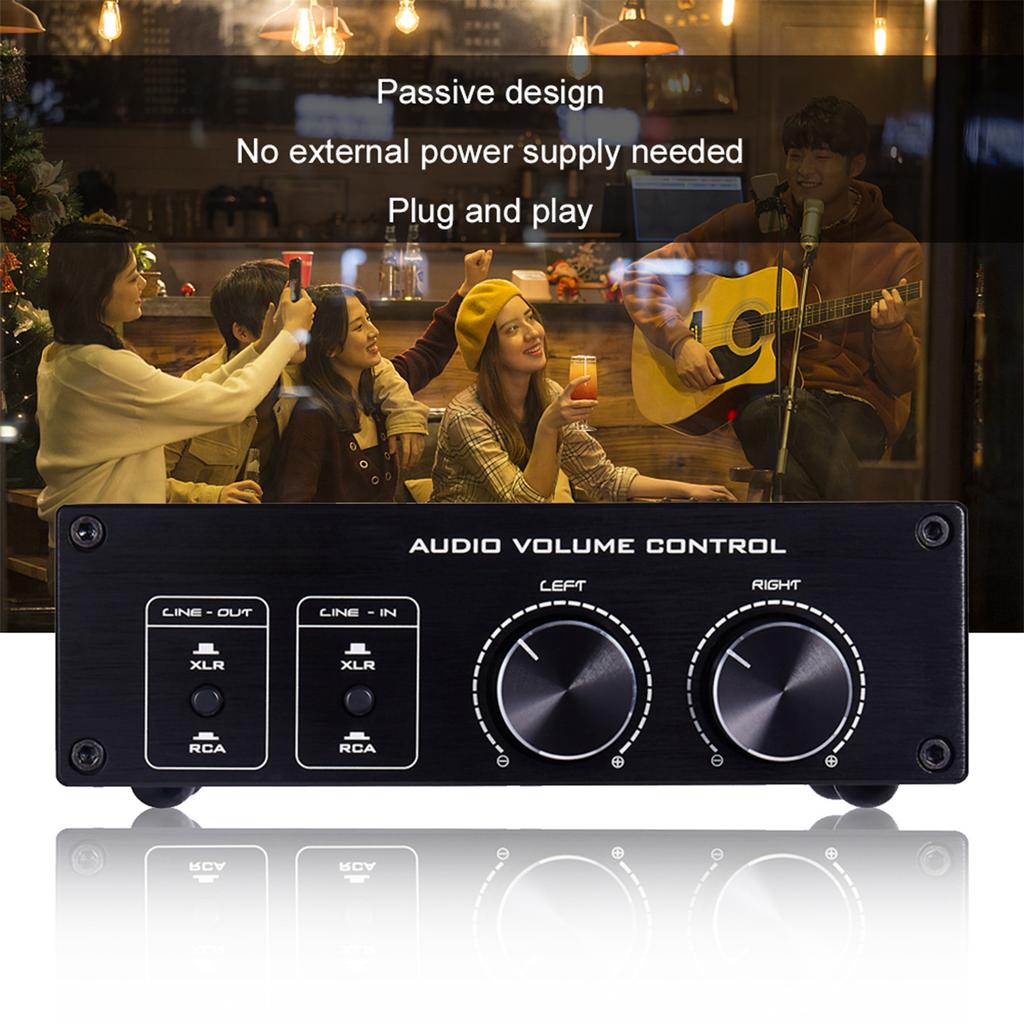 Passive Audio Volume Controller with Fully Balanced and Single Ended Mode for Home Stereo System Preamplifier Speaker