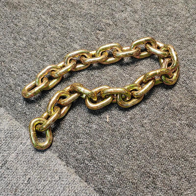 GB G80 Gold Plated Manganese Steel Lifting & Towing Chain Sling, Galvanized