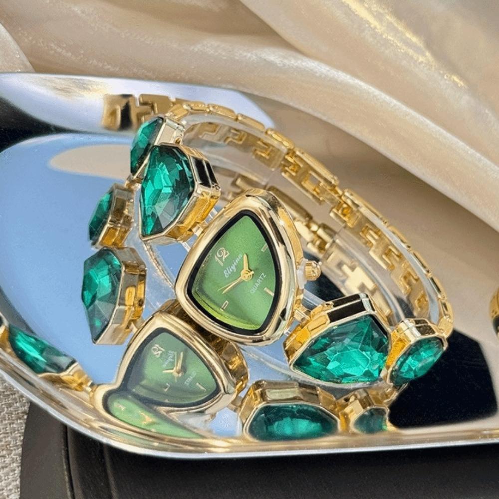 Modische unregelmäßige Damen-Quarzuhr mit Strasssteinen, buntem Zifferblatt, Armbanduhr, Damen-Armbanduhren, Geschenke