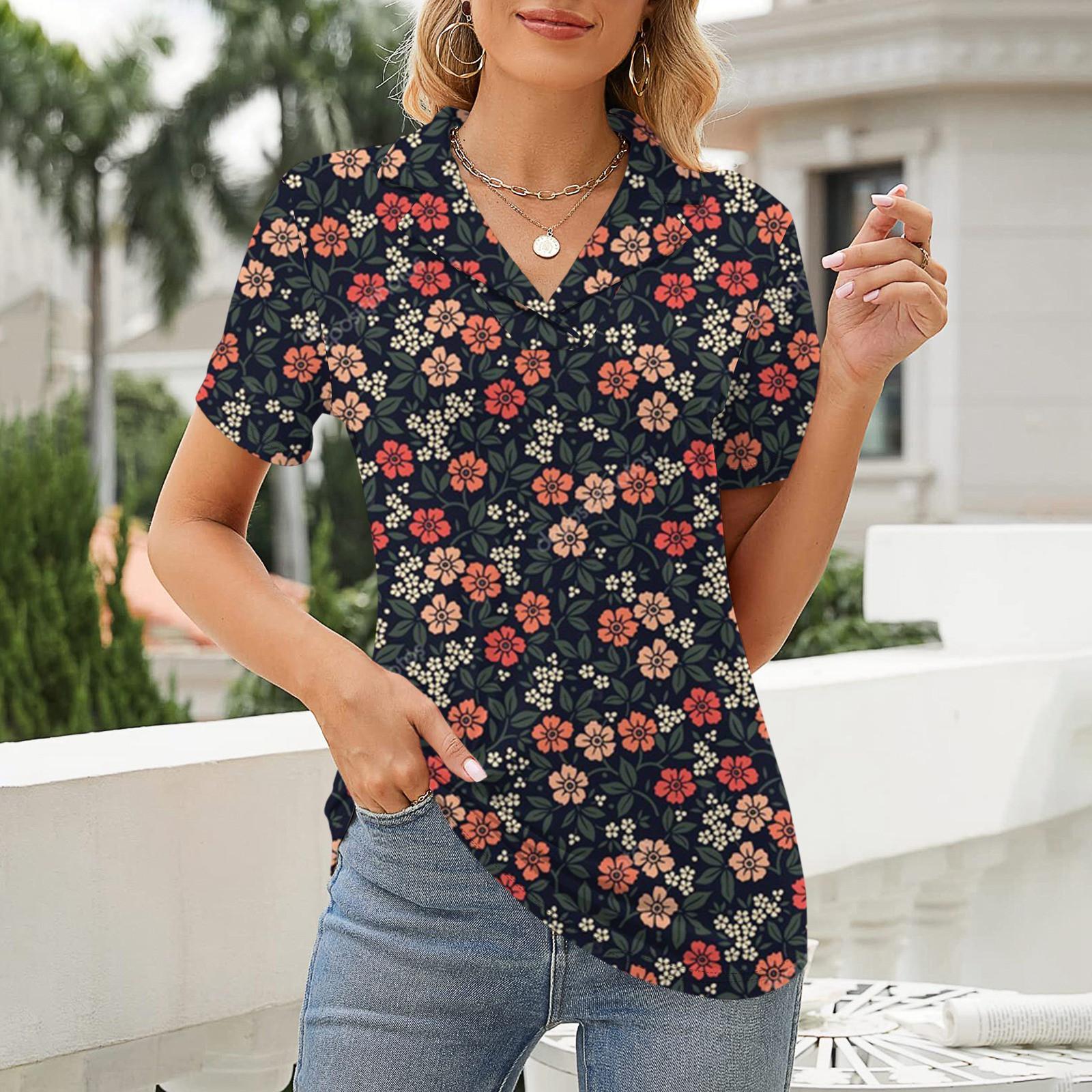 

Жіноча сорочка з V-подібним вирізом і коротким рукавом, формальна повсякденна туніка XL Кіновар