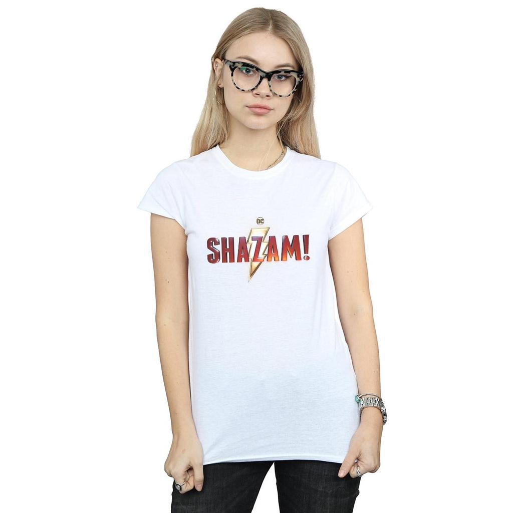DC Comics Womens/Ladies Shazam Movie Logo Cotton T-Shirt