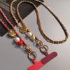 Camellia Crossbody Phone Rope Metal Chain Mobile Phone Strap  Outdoor Travel