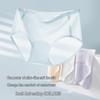 Langsha Women's 7A Antibacterial Ice Silk Seamless Mid-Waist Briefs 4-Pack
