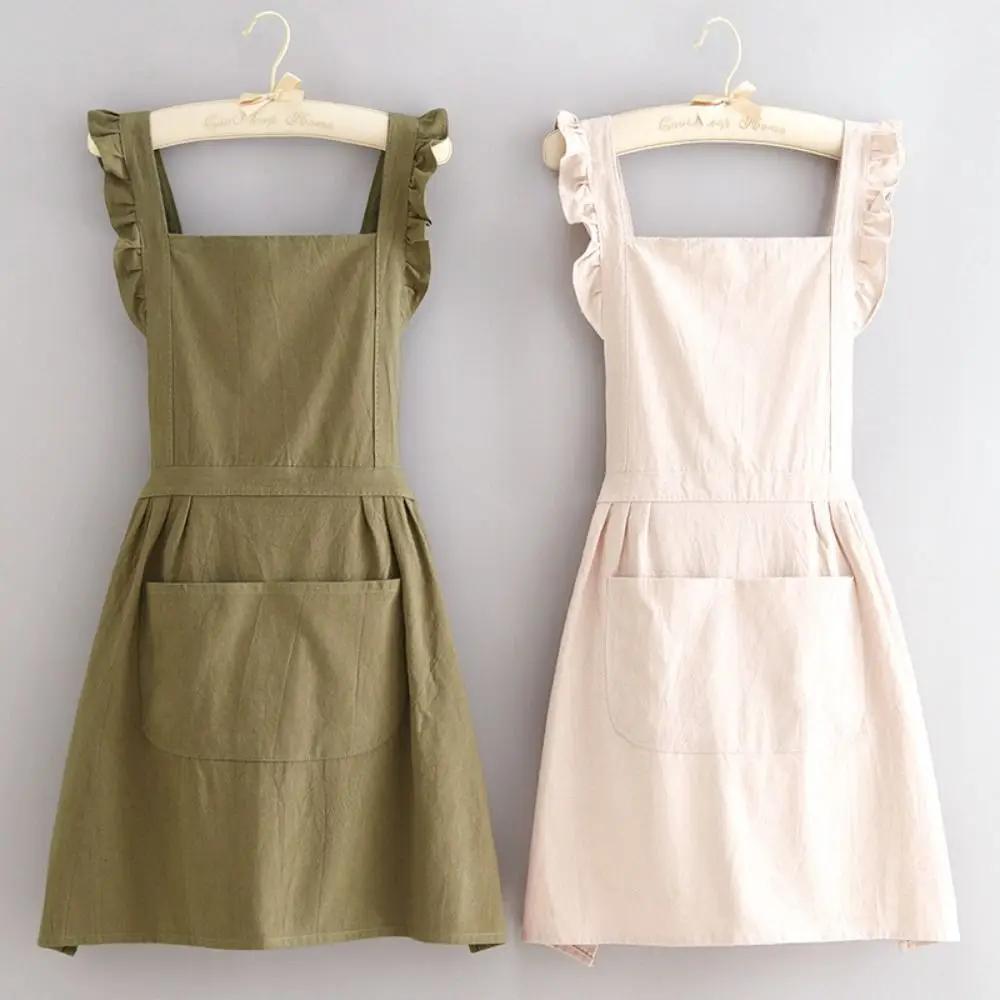Durable Antifouling Kitchen Apron Wear-resistant Breathable Cooking Aprons Waterproof Oilproof Barista Apron Household