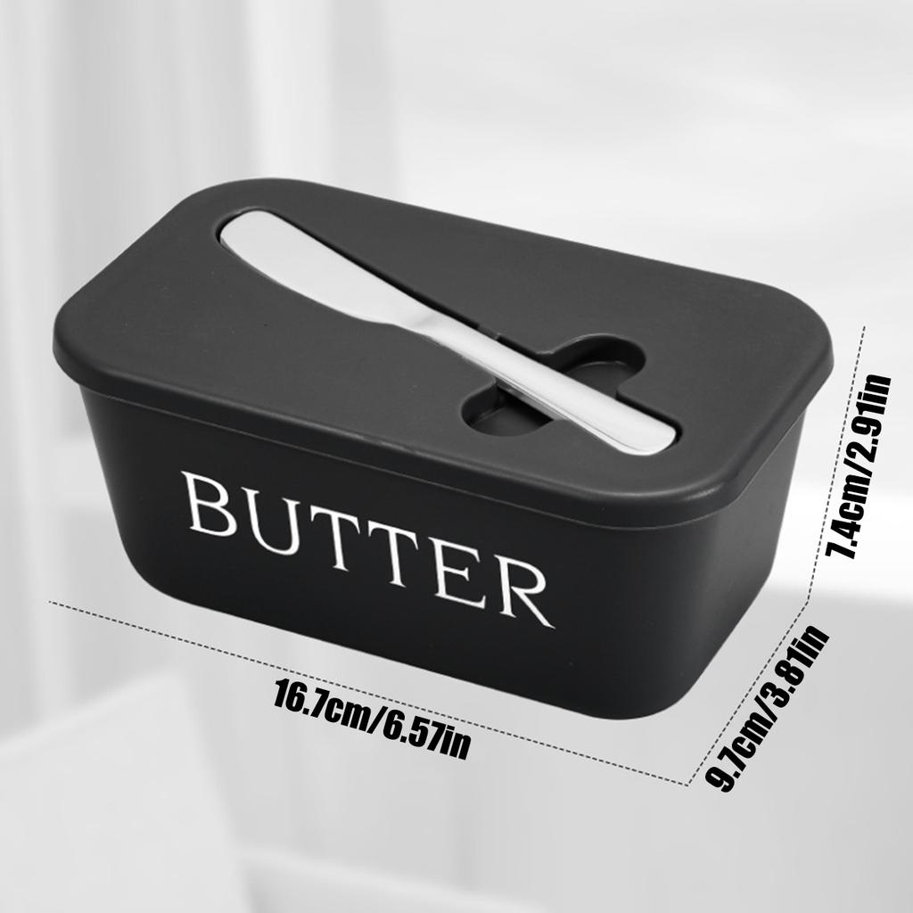Butter Container Box With Knife Simple Restaurant Sealed Storage Box Cheese Box With Knife Butter Slicer Butter Dish Tableware