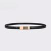 Small Belt Women's Jeans Belt Simple and Versatile Thin Belt Decorative Retro Gold Buckle Small Leather Belt Fashionable and Versatile