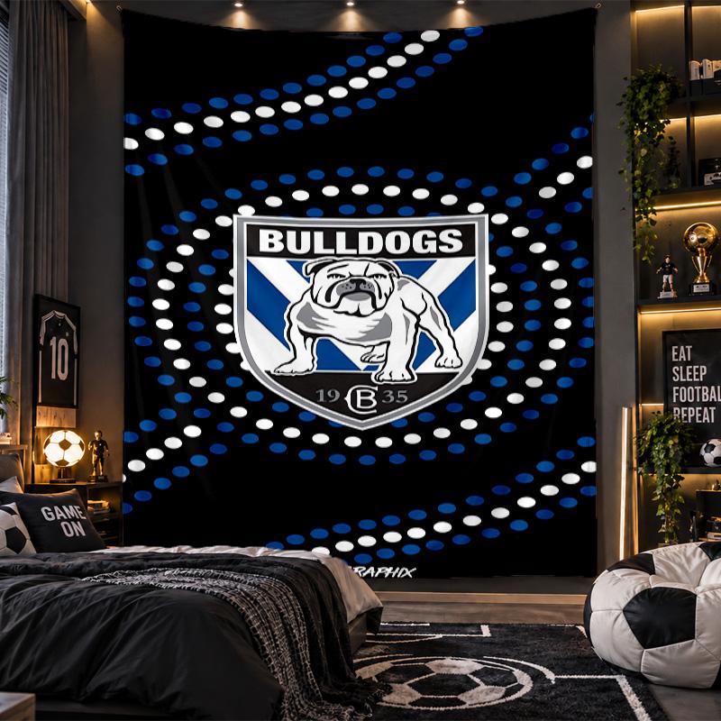 Wandbehang Wandteppich Canterbury-Bankstown Bulldogs Druckstoff für Wohnzimmer Schlafzimmer Heimdekoration