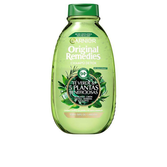 REMÈDES ORIGINAUX shampooing au thé vert et 5 plantes bienfaisantes 400 ml