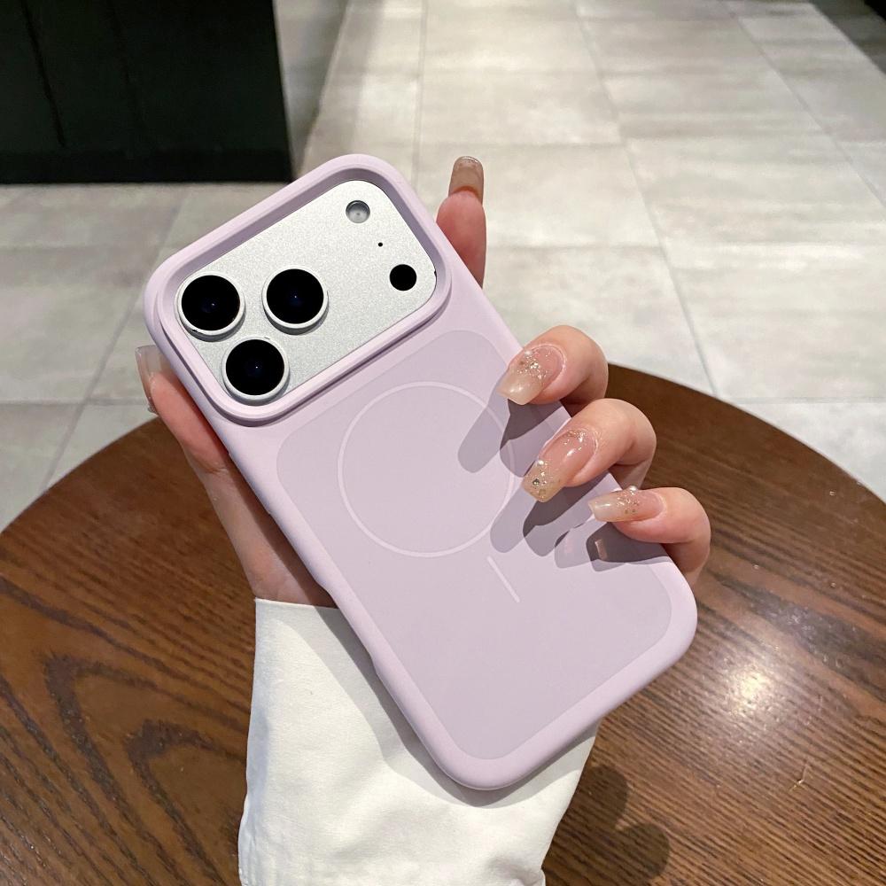 Original Pure Color Liquid Silicone for Magsafe Case For iPhone 17 Pro 17 Pro Max Large Window Skin Feeling Shockproof Cover