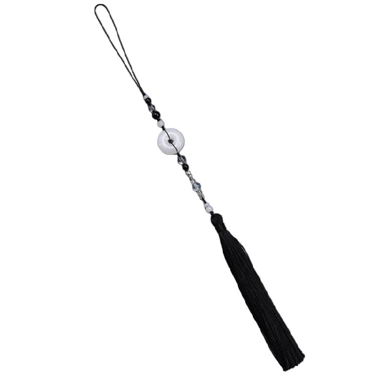 Chinesischer Hanfu Anhänger Retro Quasten Taillenanhänger Imitation Jade Kleidungsschmuck