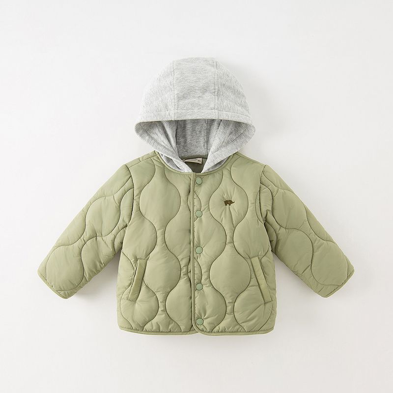 David Bella Boys  Cotton Jacket Winter New Style Children s Padded Warm Cotton Coat Boys  Hooded Jacket Children s Clothing Top Military Green [Ready in Stock] 110