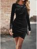 Kaikuo Sexy European & American Women's Round Neck Tight Dress - Autumn/Winter 2023