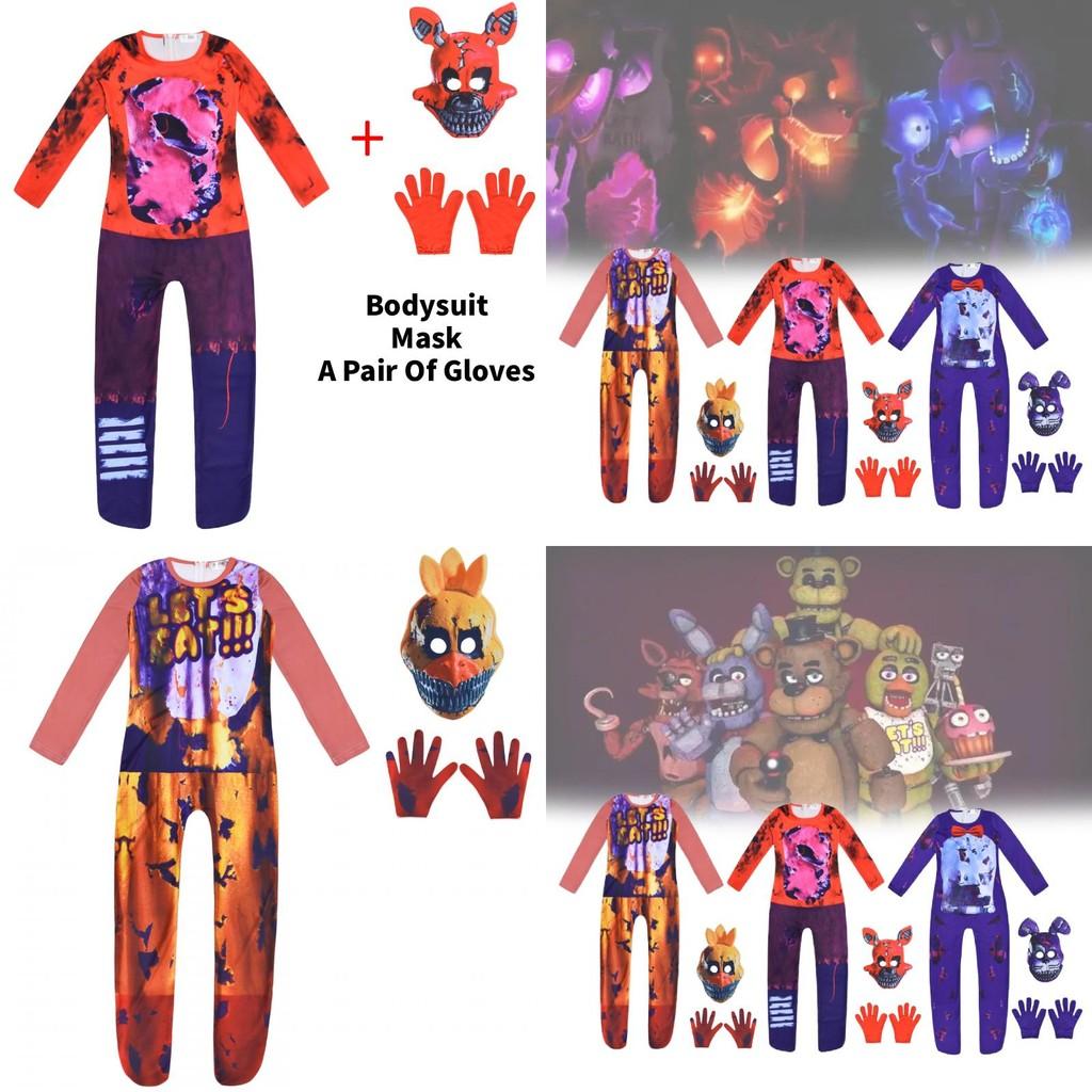 Costume Cosplay per Bambini Five Nights At Freddys in Tessuto di Poliestere per Feste