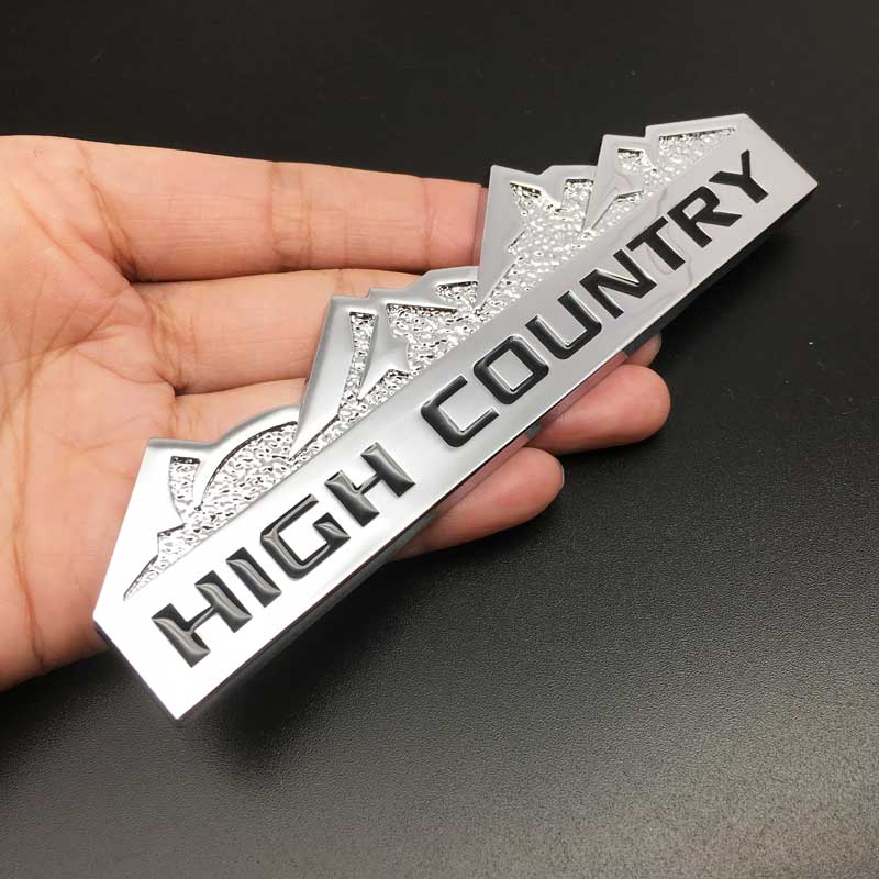 Car Styling 3D Metal HIGH COUNTRY Logo Decal sticker for  Car Trunk Emblem body accessories