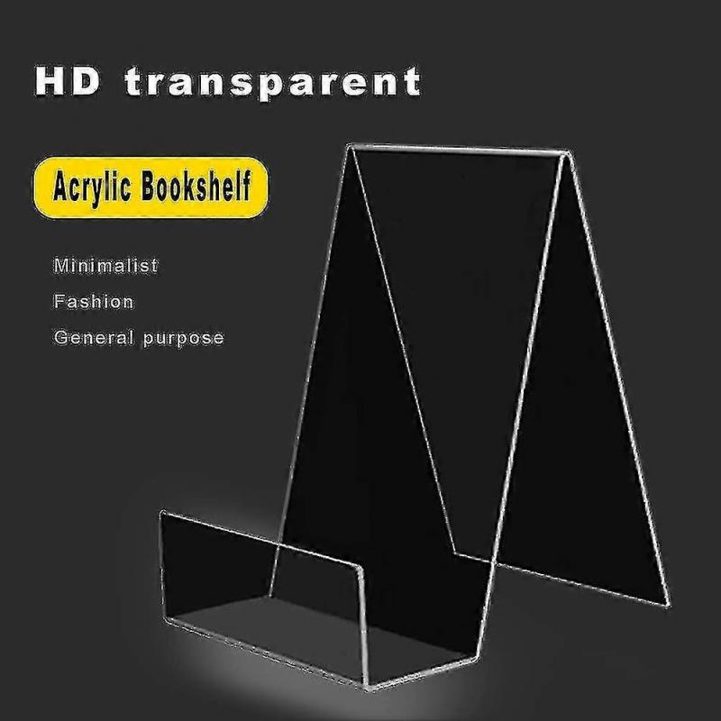6 Packs Clear Acrylic Book Stand,transparent Book Display Stand, Book Stands For Display, Acrylic Bookshelf For Displaying