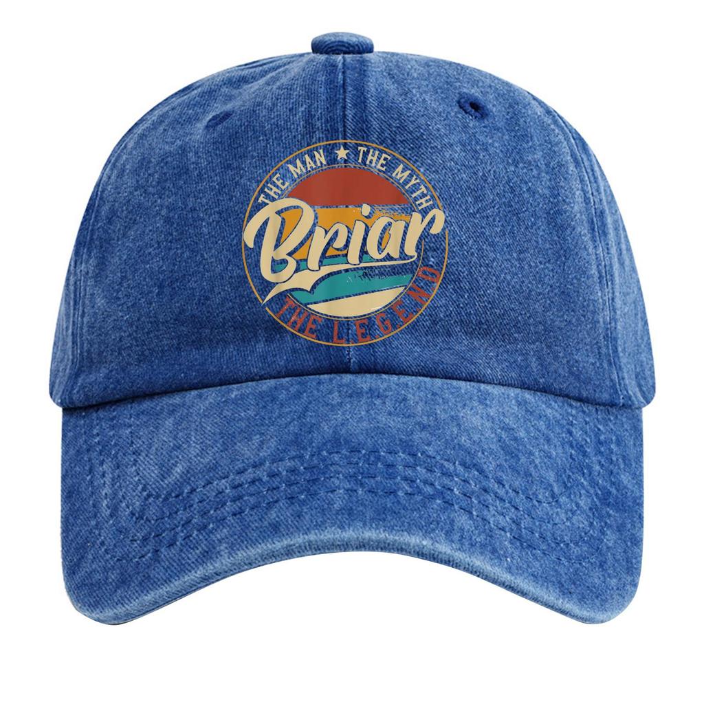 Washed Cotton Baseball Cap Soft Top Denim Hat Vintage Style Adjustable Fit Casual Outdoor Headwear for Men and Women