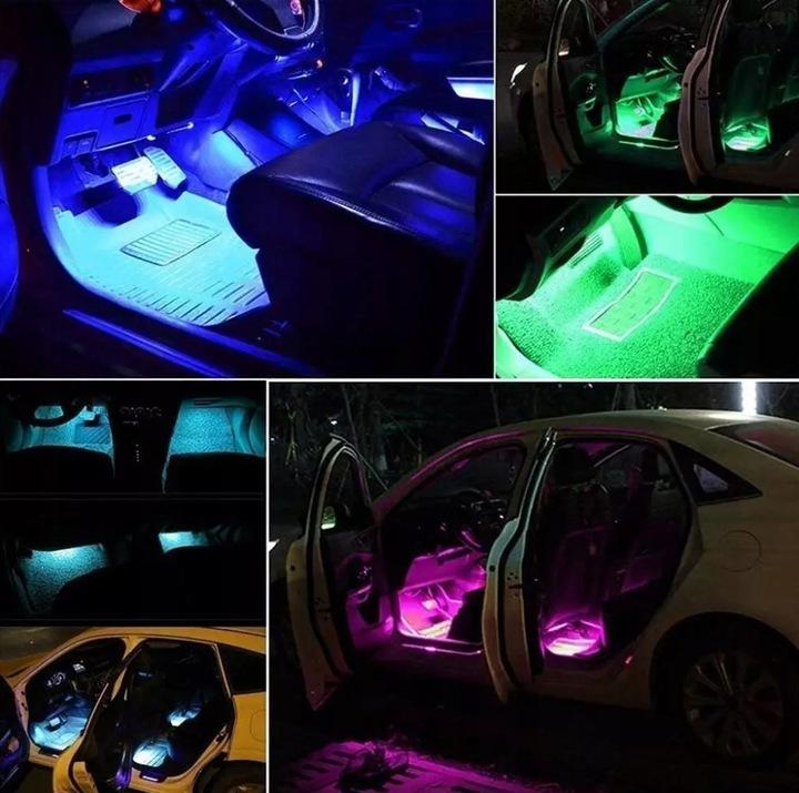Paski Led 12V - Oświetlenie Ledowe Ledy Wnętrza Auta Taśma Kabiny Samochodu