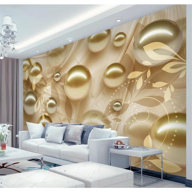 Golden Pearl Beautiful 3d Wallpaper Bedroom Living Room Background Wall Papers Home Decor Murals Wall Stickers