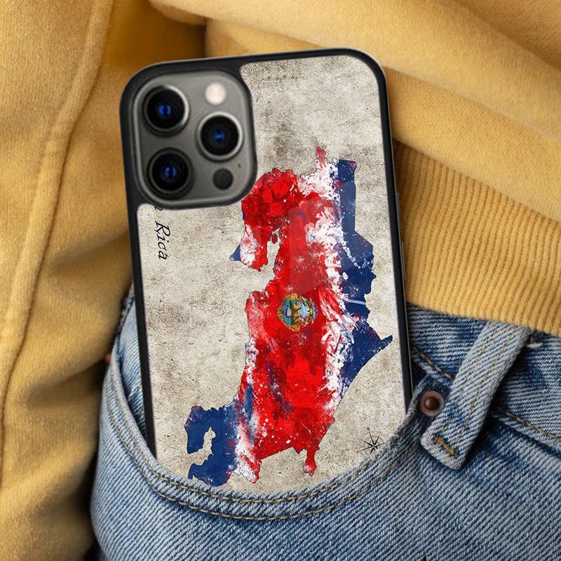 Costa Rica Flag Soft Phone Case for iPhone 17 Air 16e Pro Max 15 Pro 13 14 Plus 11 12 MagSafe Magnetic Coque