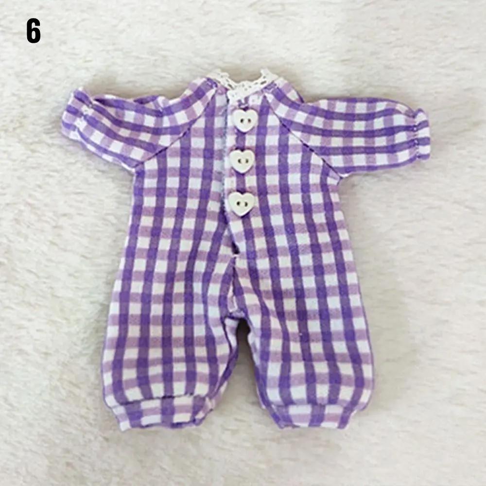 Ob11 Dolls Clothes Cute Pajamas Cotton Stripe Dot Jumpsuits For Obitsu11 Rompers For 1/12BJD Dolls Accessories Kids Toys