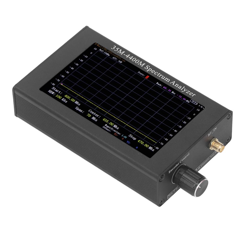Frequency Analyzer Handheld 35‑4400MHZ Tiny RF Domain Analysis with Tracking Source Module