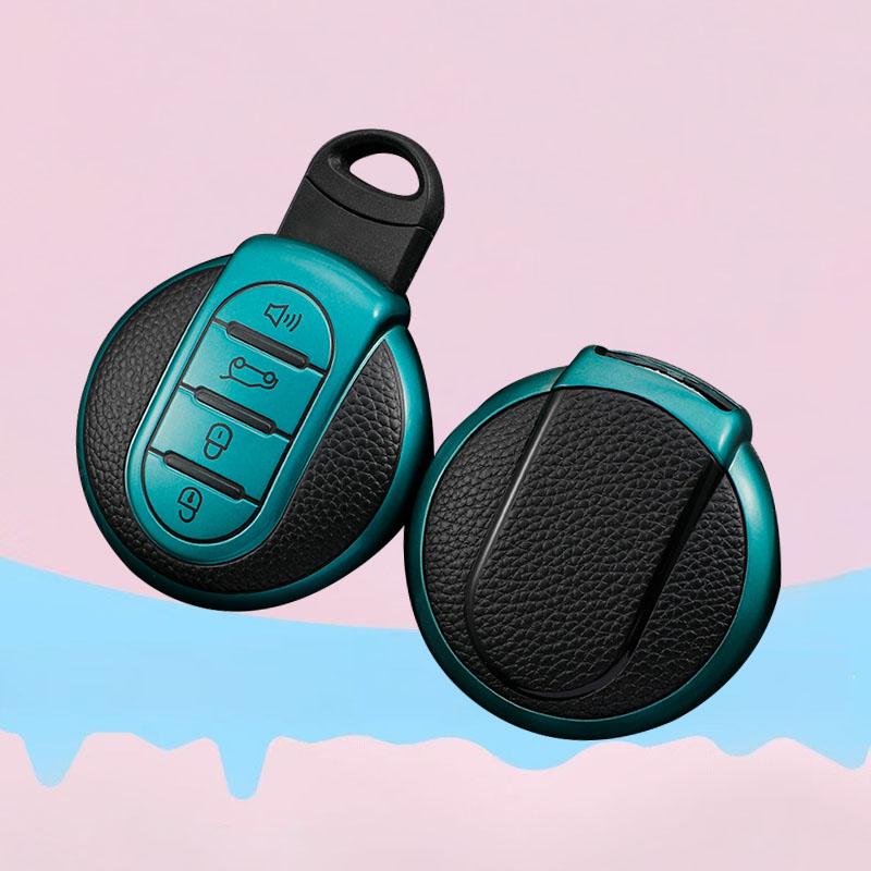 Leather TPU Car Key Case Cover for Cooper F55 F56 F57 F54 F60 JCW Clubman Countryman Keyless Shell Auto Accessories