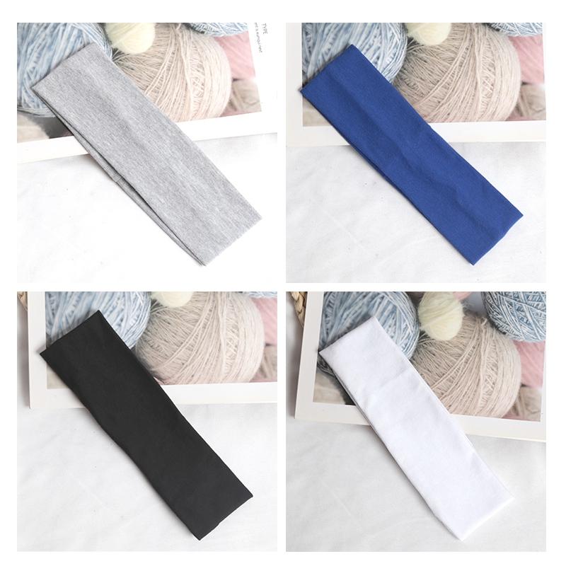 4Pcs Cotton Simple Elastic Hairbands Fashion Women Solid Color Wash Face Make-up Hair Band Vintage Sports Running Yoga Headbands